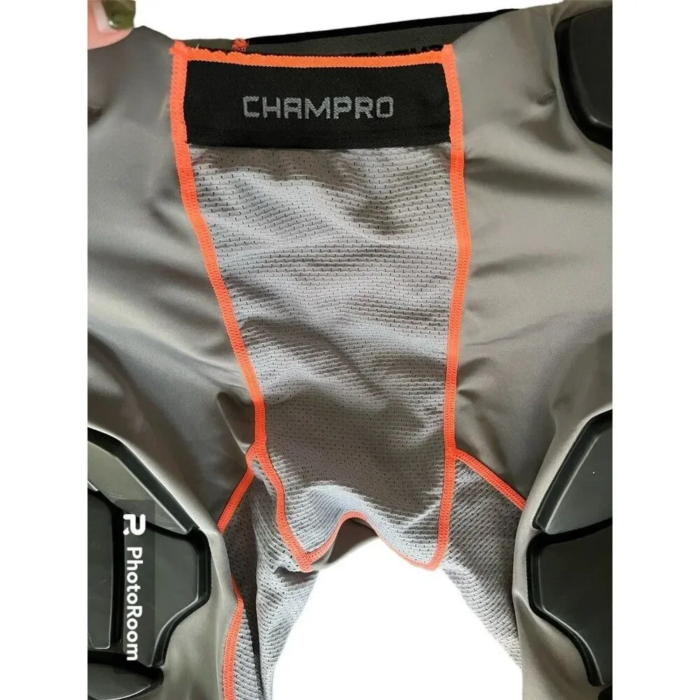 Champro Padded Men’s Athletic Shorts Compression Large Gray/Black/Orange